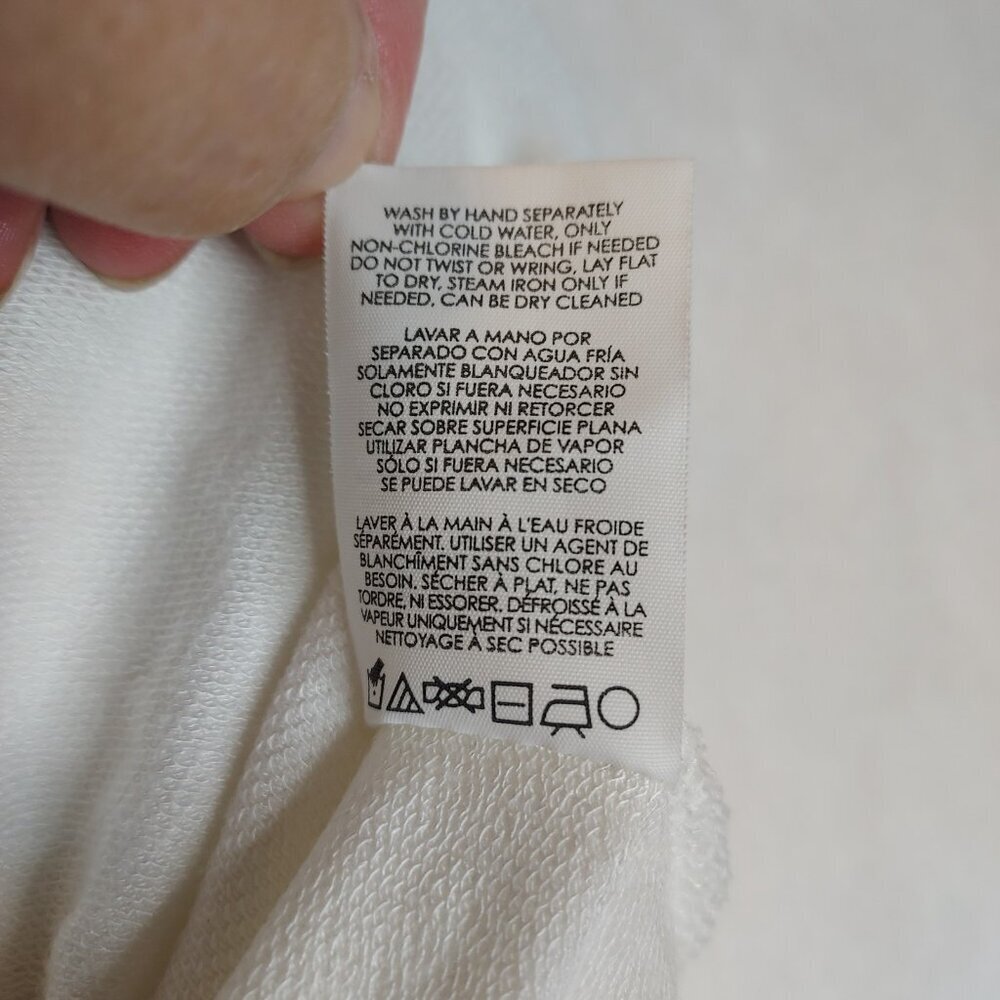 CAbi Around The Clock Center Shirt Womens M White Long Sleeve Open Back Top 5555 - Picture 15 of 15